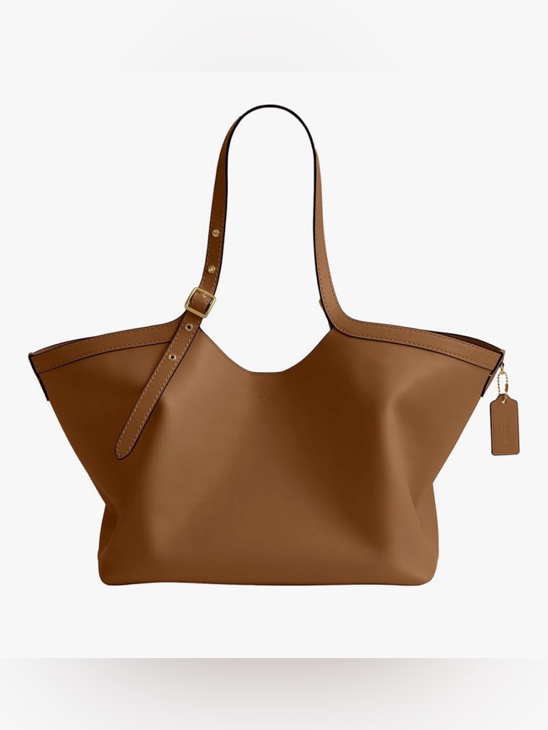 Coach Gramercy Tote Bag In Honey Brown Leather With Gold Tone Hardware - Nwt